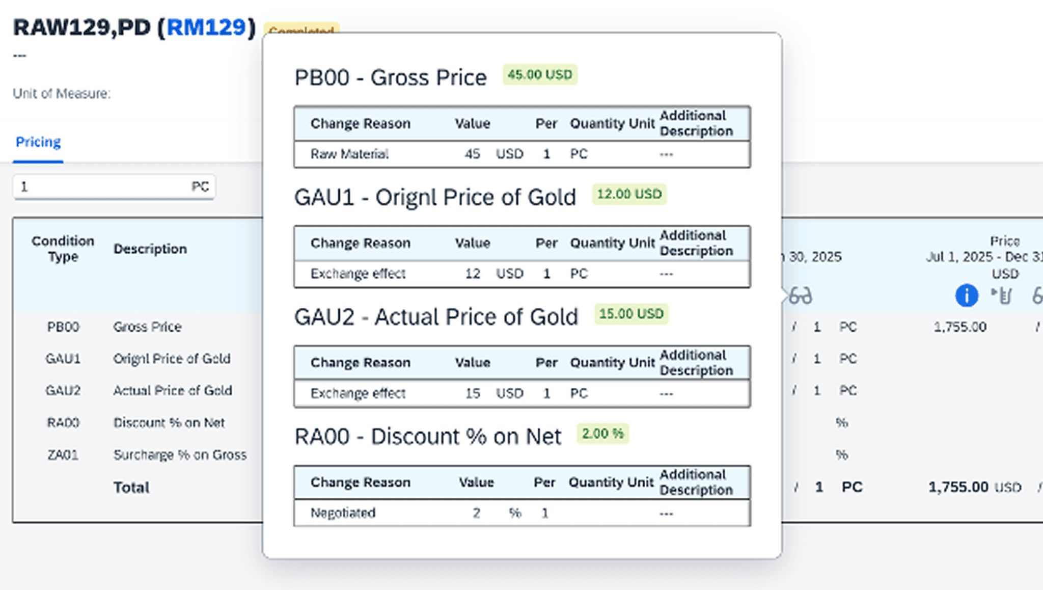 Price Conditioner change report for SAP pricing with full audit trail