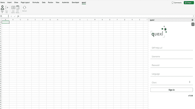 Embedded Excel Add-in
